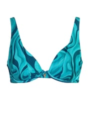 Pour Moi Blue Seychelles Non Padded Underwired Bikini Top - Image 3 of 4