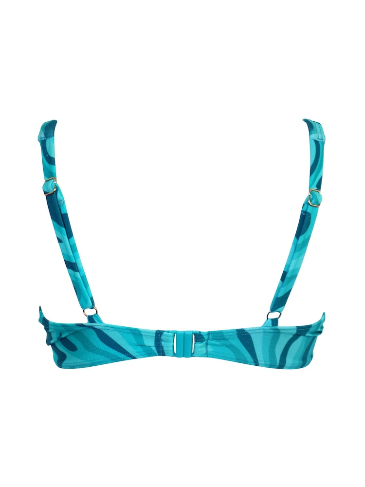 Pour Moi Blue Seychelles Non Padded Underwired Bikini Top - Image 4 of 4