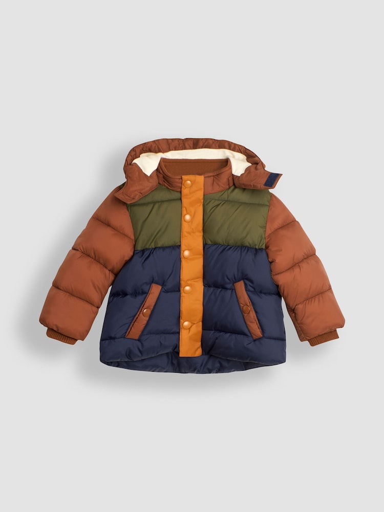 JoJo Maman Bébé Brown Puffer Jacket - Image 1 of 6