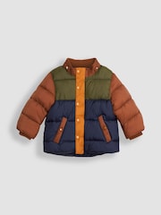 JoJo Maman Bébé Brown Puffer Jacket - Image 3 of 6