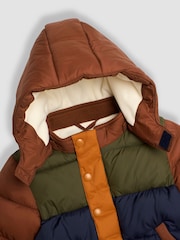 JoJo Maman Bébé Brown Puffer Jacket - Image 6 of 6
