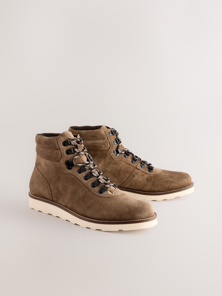 Brown Suede Hiker Style Boots - Image 1 of 7