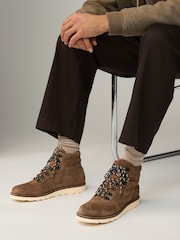 Brown Suede Hiker Style Boots - Image 2 of 7