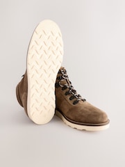 Brown Suede Hiker Style Boots - Image 4 of 7
