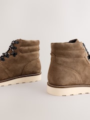 Brown Suede Hiker Style Boots - Image 6 of 7