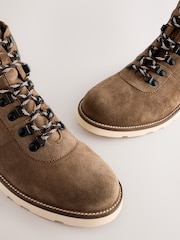 Brown Suede Hiker Style Boots - Image 7 of 7