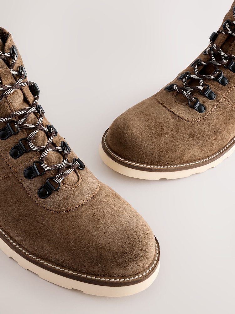Brown Suede Hiker Style Boots - Image 7 of 7