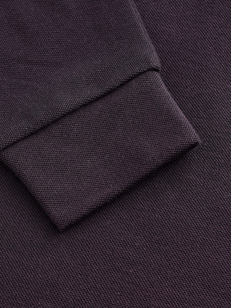 Plum Purple Long Sleeve Polo Shirt (3-16yrs) - Image 5 of 5