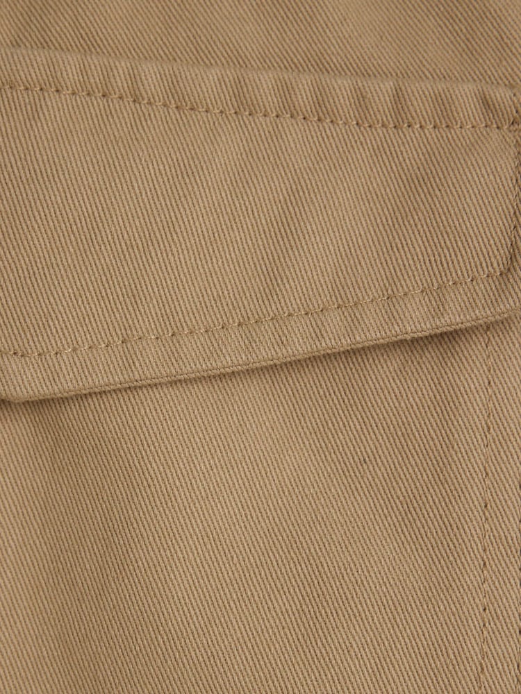 River Island Brown Girls A Line Cargo Pocket 100% Cotton Skirt - Image 3 of 3