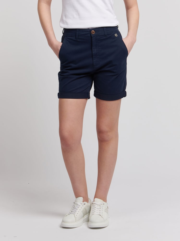 U.S. Polo Assn. Blue Classic Womens Chino Shorts - Image 1 of 7