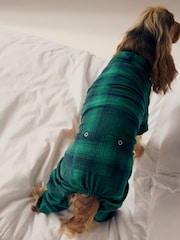 Green/Navy Check Matching Family Pet 100% Cotton Pyjamas - Image 3 of 8