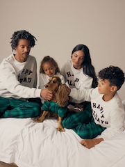 Green/Navy Check Matching Family Pet 100% Cotton Pyjamas - Image 4 of 8