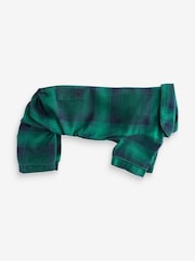 Green/Navy Check Matching Family Pet 100% Cotton Pyjamas - Image 5 of 8