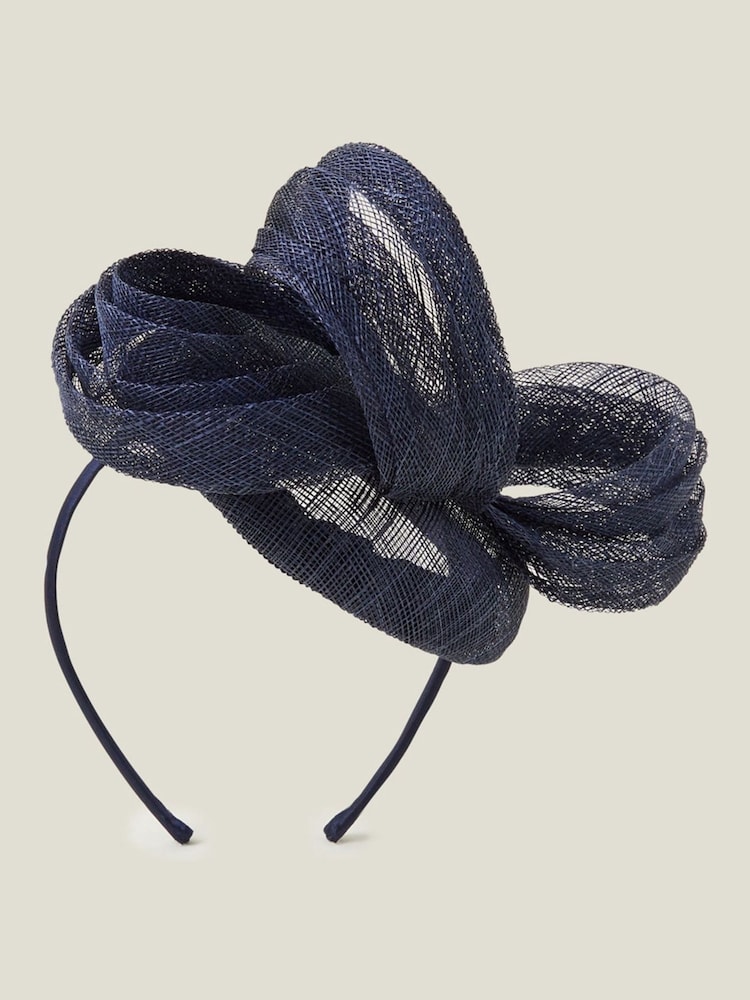 Accessorize Blue Peggy Pill Box Fascinator - Image 1 of 4 Accessorize Blue Peggy Pill Box Fascinator - Image 1 of 4