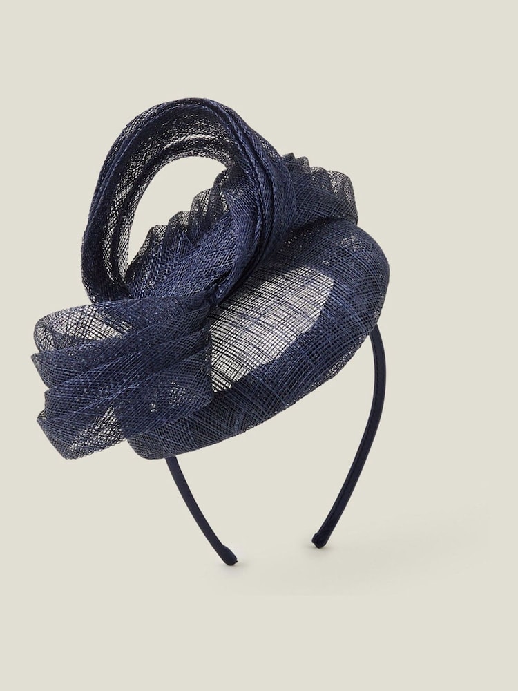 Accessorize Blue Peggy Pill Box Fascinator - Image 2 of 4 Accessorize Blue Peggy Pill Box Fascinator - Image 2 of 4