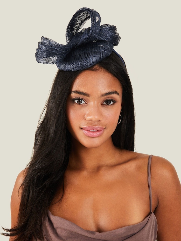 Accessorize Blue Peggy Pill Box Fascinator - Image 4 of 4 Accessorize Blue Peggy Pill Box Fascinator - Image 4 of 4