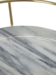 Interiors by Premier White Marble and Brass Finish Fruit Basket - Image 3 of 4