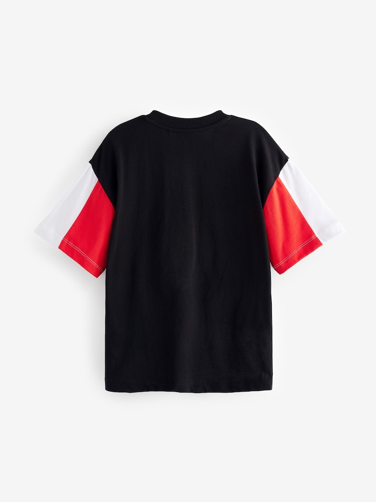 Black/Red NBA Licensed 100% Cotton T-Shirt (3-16yrs) - Image 2 of 3