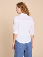 White Stuff White 100% Cotton Mix Jersey Annie Shirt - Image 2 of 7