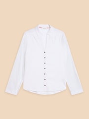 White Stuff White 100% Cotton Mix Jersey Annie Shirt - Image 5 of 7