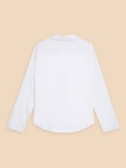 White Stuff White 100% Cotton Mix Jersey Annie Shirt - Image 6 of 7