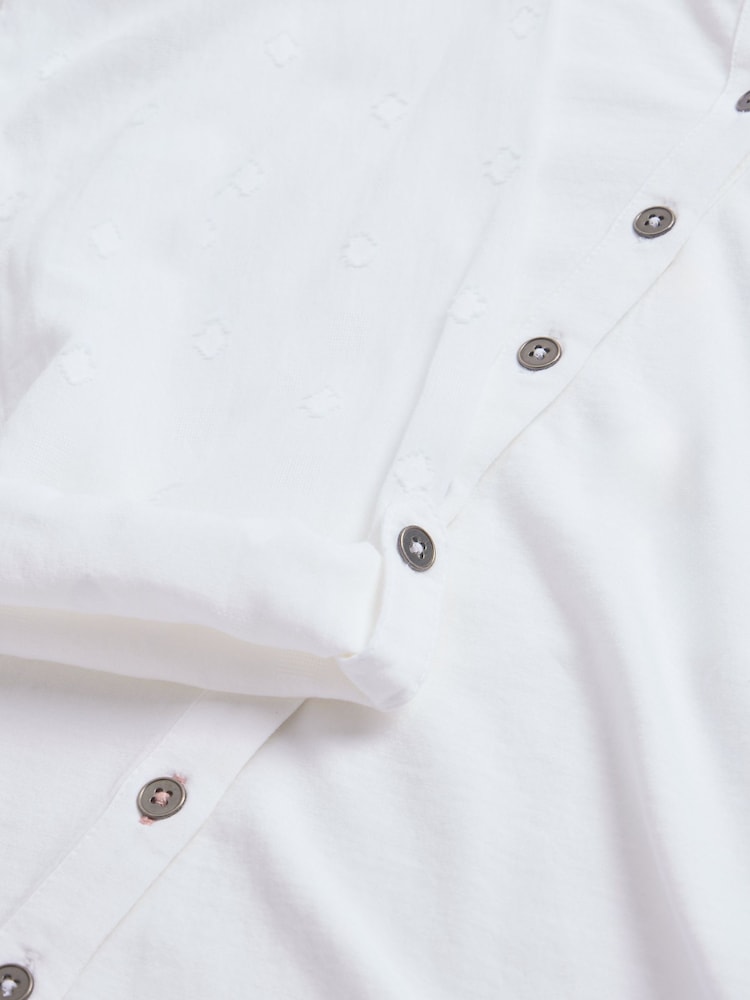 White Stuff White 100% Cotton Mix Jersey Annie Shirt - Image 7 of 7