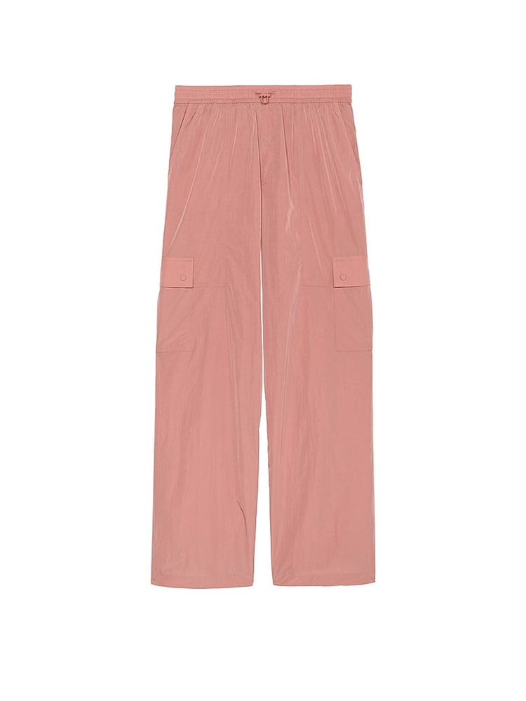 Victoria's Secret PINK Almond Beige Brown Parachute Cargo Trousers - Image 3 of 3