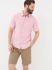 FatFace Bugle Pink Linen Cotton Shirt - Image 1 of 4