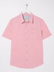 FatFace Bugle Pink Linen Cotton Shirt - Image 4 of 4
