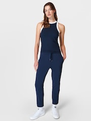 Sweaty Betty Navy Blue Harper Racer Tank Top - Image 4 of 7