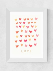 East End Prints White Love Heart Framed Art Print - Image 1 of 5