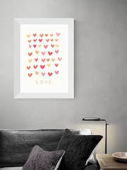 East End Prints White Love Heart Framed Art Print - Image 2 of 5