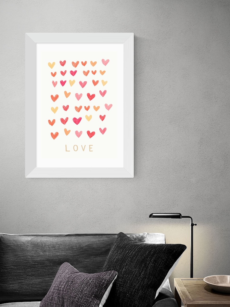 East End Prints White Love Heart Framed Art Print - Image 2 of 5