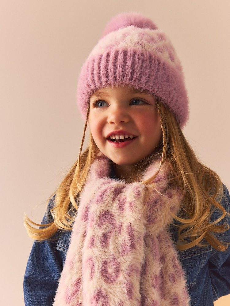 Pink Animal Hat Gloves And Scarf Set (3-16yrs) - Image 1 of 8