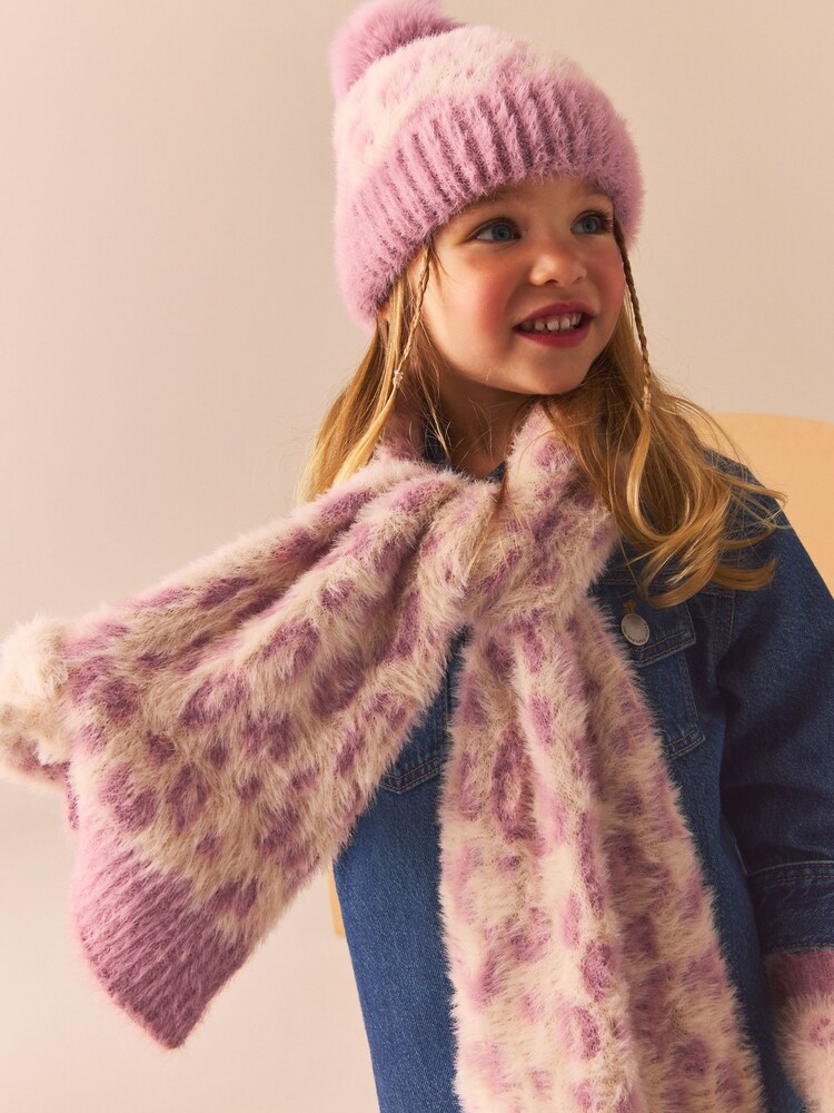 Pink Animal Hat Gloves And Scarf Set (3-16yrs) - Image 3 of 8