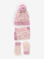 Pink Animal Hat Gloves And Scarf Set (3-16yrs) - Image 4 of 8