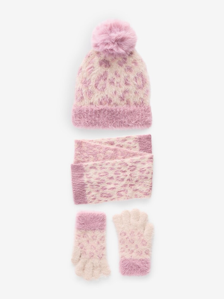 Pink Animal Hat Gloves And Scarf Set (3-16yrs) - Image 4 of 8