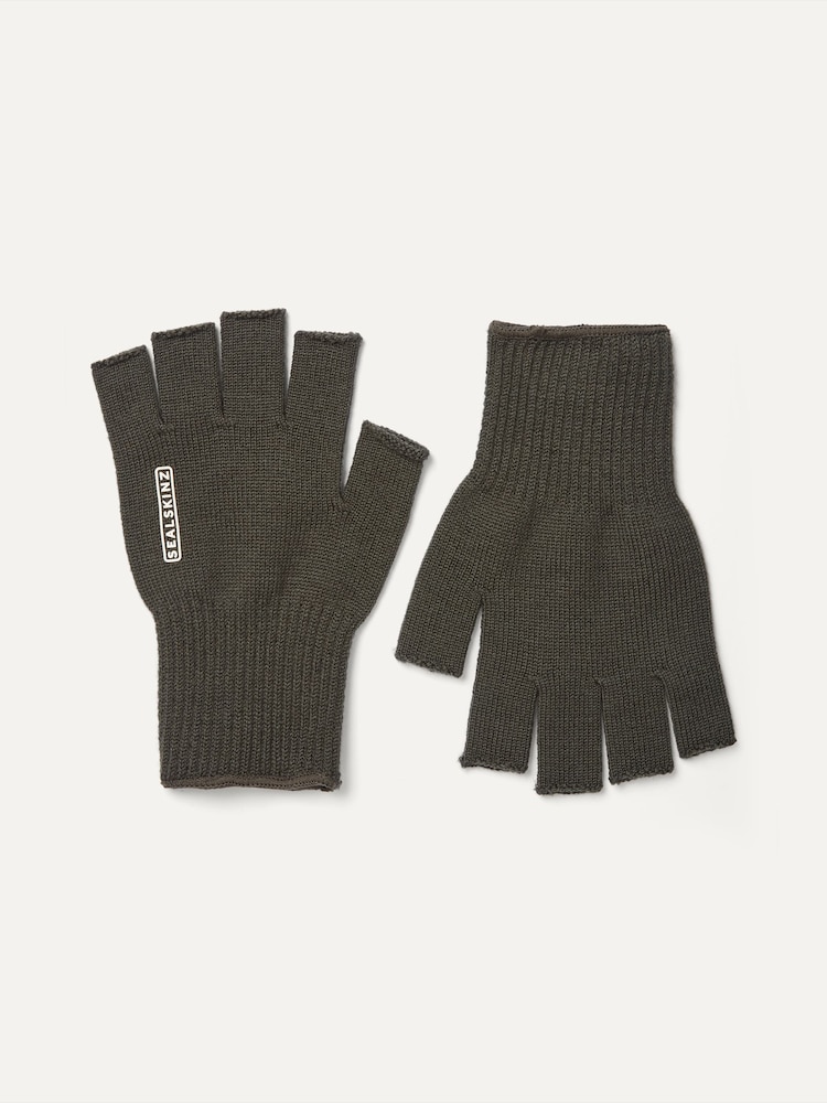 Sealskinz Green Thornham Solo Merino Mittens - Image 1 of 3