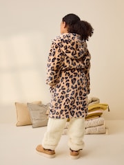 Brown Neutral Animal Soft Touch Fleece Dressing Gown (9mths-16yrs) - Image 3 of 8
