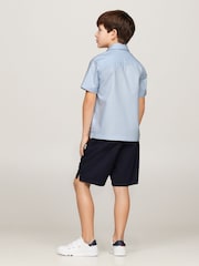 Tommy Hilfiger Blue Solid Oxford Shirt - Image 3 of 5