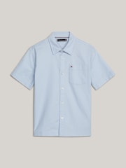 Tommy Hilfiger Blue Solid Oxford Shirt - Image 5 of 5