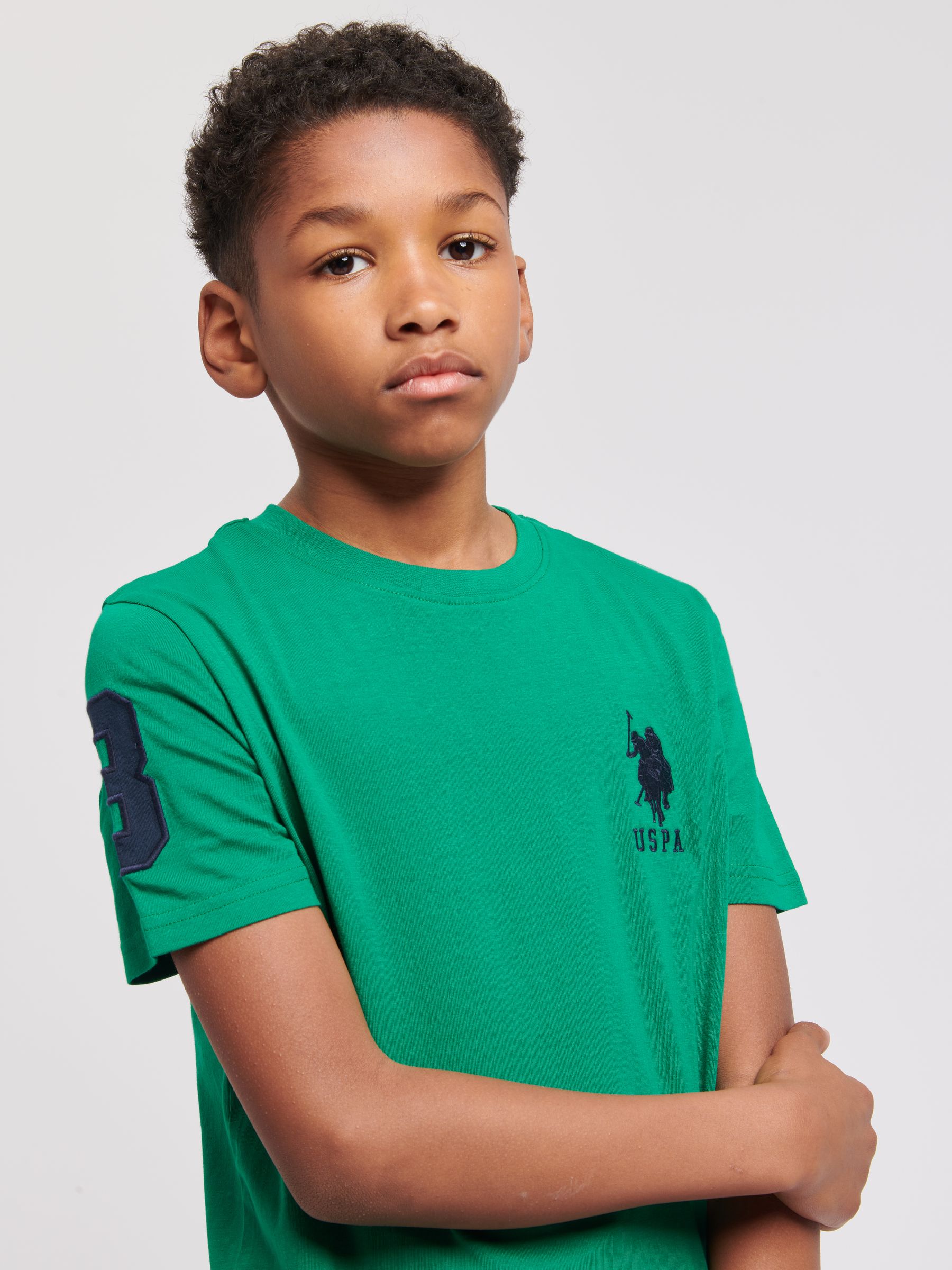 Buy U.S. Polo Assn. Green Boys Player 3 100 Cotton T Shirt from the Next UK online shop