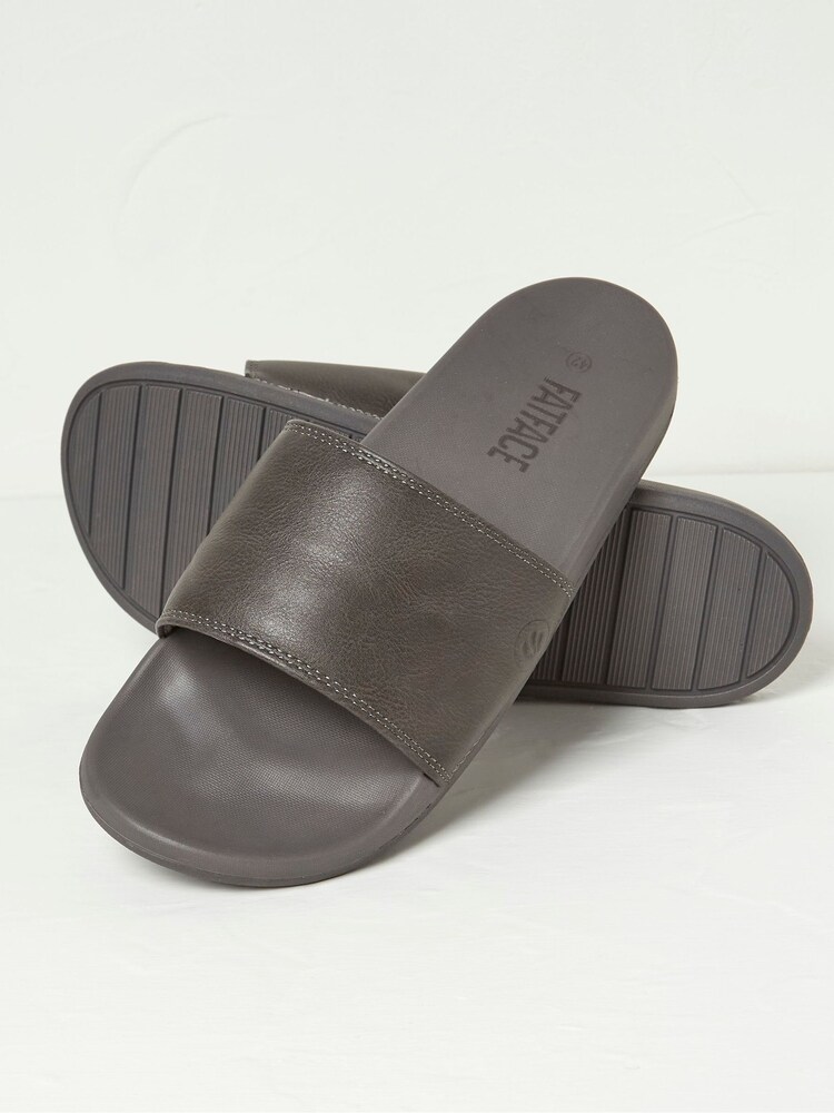 FatFace Alten Grey Pool Slides - Image 2 of 3