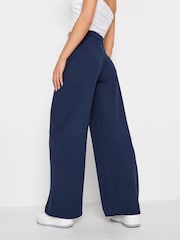 PixieGirl Petite Blue Button Detail Wide Leg Trousers - Image 3 of 4