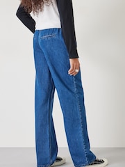 Hush Blue Slouchy Tie Waist Jeans - Image 2 of 5