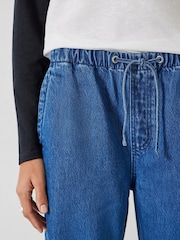 Hush Blue Slouchy Tie Waist Jeans - Image 4 of 5