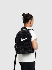 Nike Black Y Nk Faux Fur Backpack - Image 1 of 10