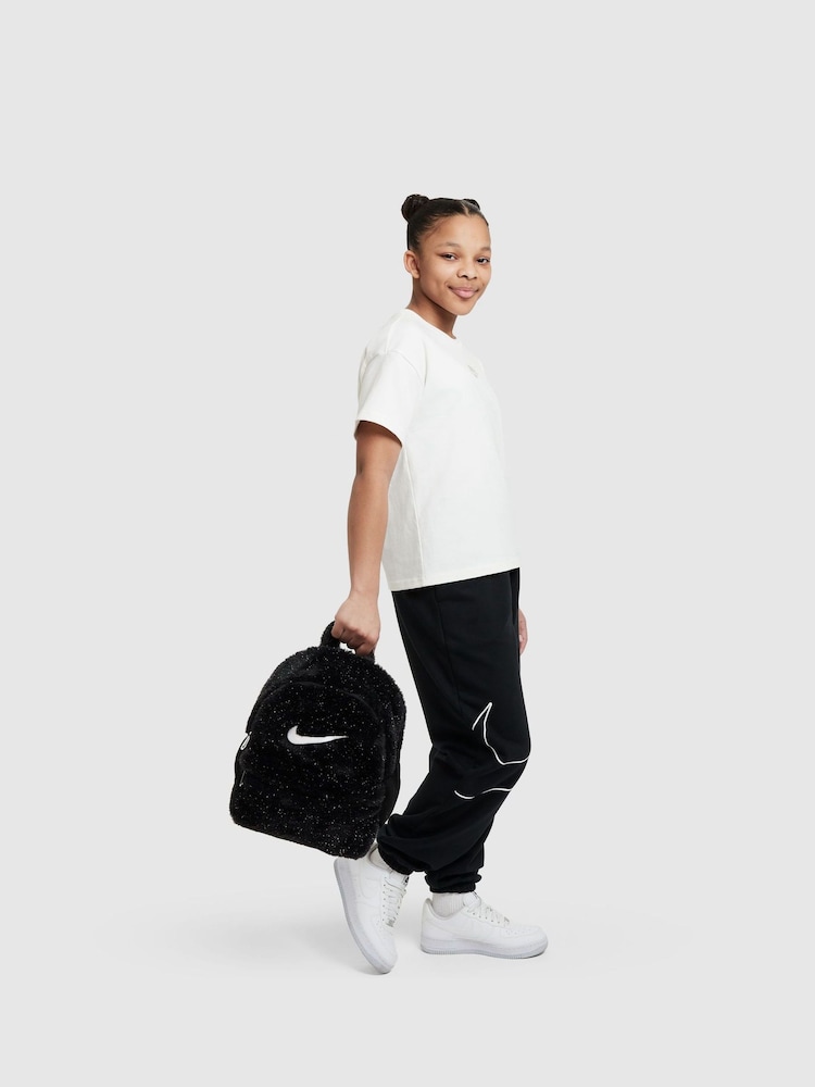 Nike Black Y Nk Faux Fur Backpack - Image 2 of 10