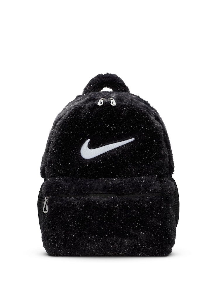 Nike Black Y Nk Faux Fur Backpack - Image 3 of 10