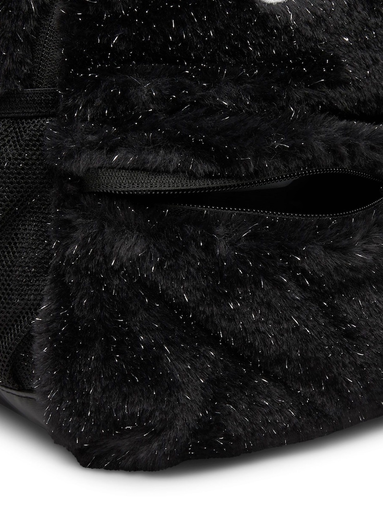 Nike Black Y Nk Faux Fur Backpack - Image 9 of 10